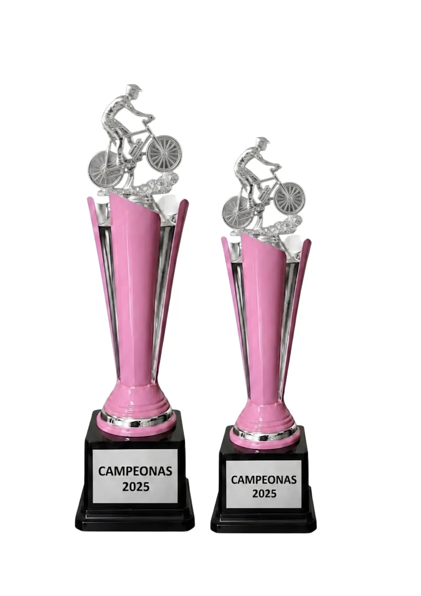 Antorcha Abierta Plata Con Rosa Ciclismo Dupla