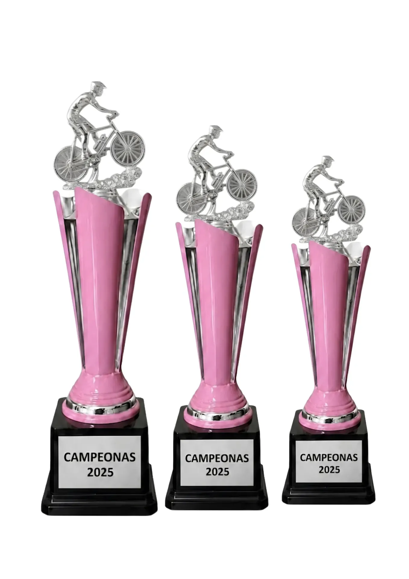 Tercia Antorcha Abierta Plata Con Rosa Ciclismo