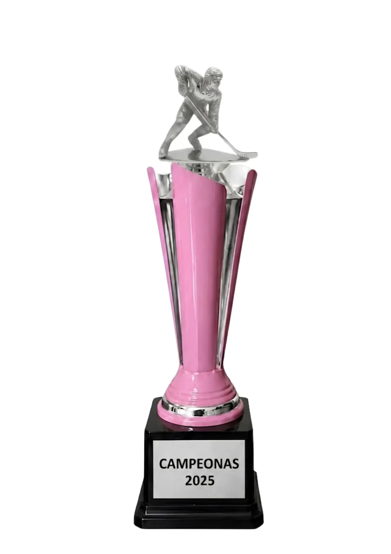 Antorcha Abierta Plata Con Rosa Hockey 75 cm
