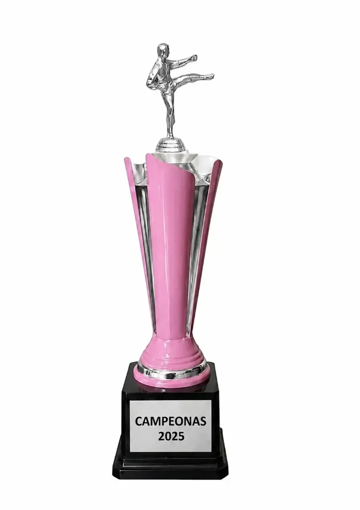Antorcha Abierta Plata Con Rosa Artes Marciales  65 cm