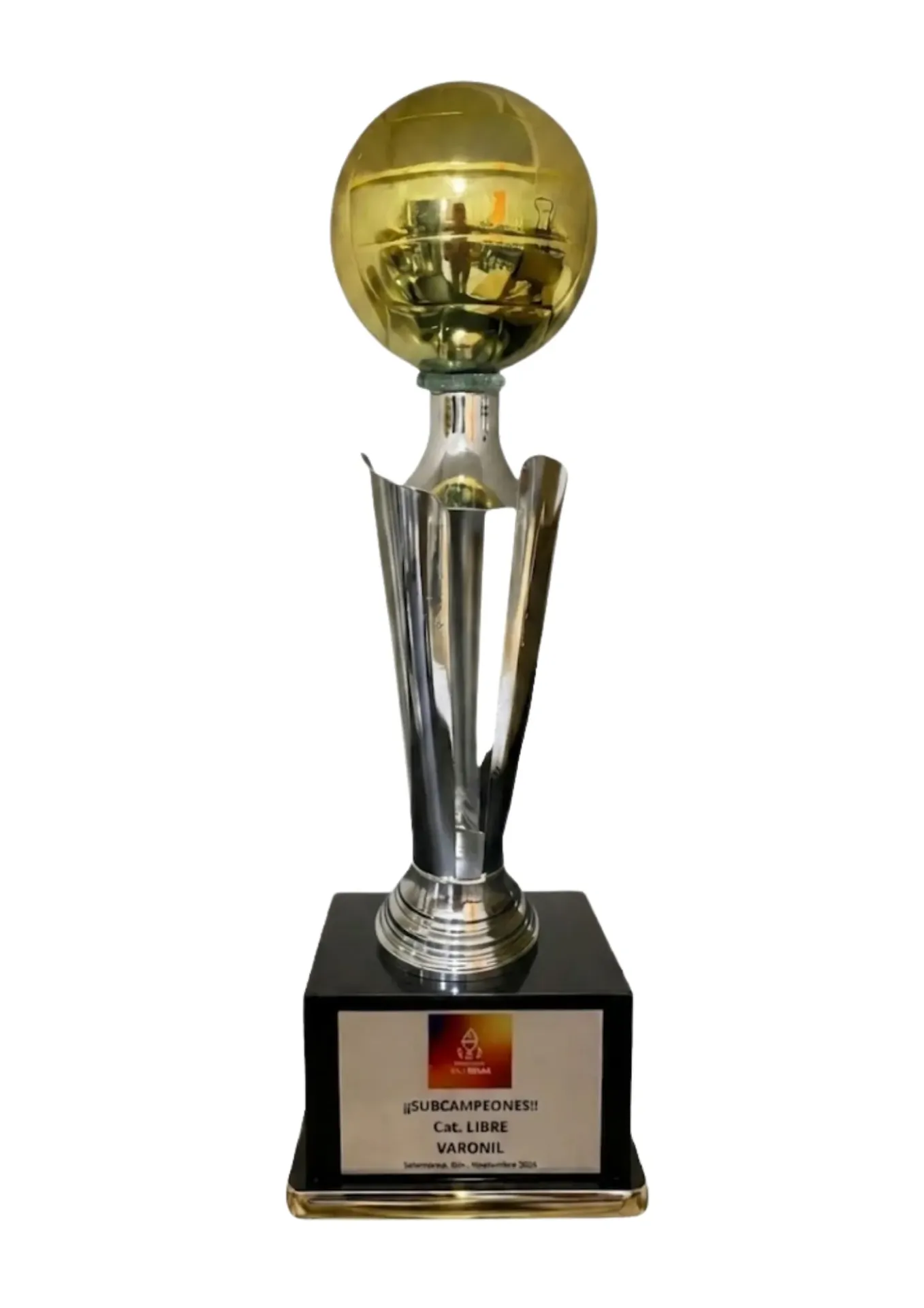 Antorcha Abierta Oro Con Plata Voleybol 65 cm