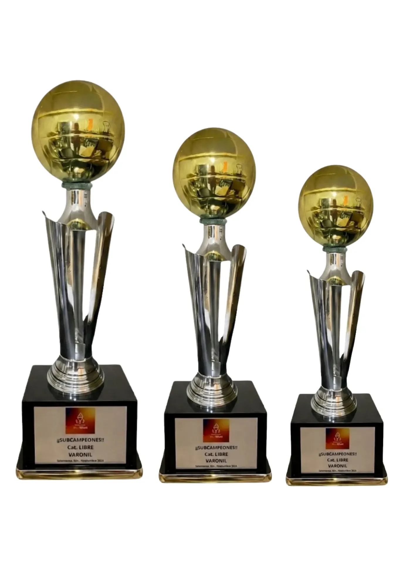 Tercia Antorcha Abierta Oro Con Plata Voleybol