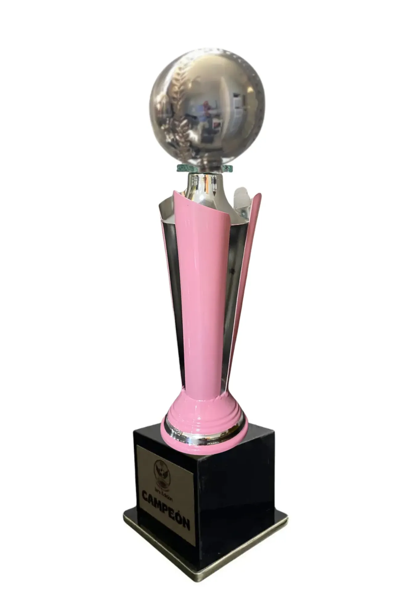 Antorcha Abierta Plata Con Rosa Beisbol  75 cm