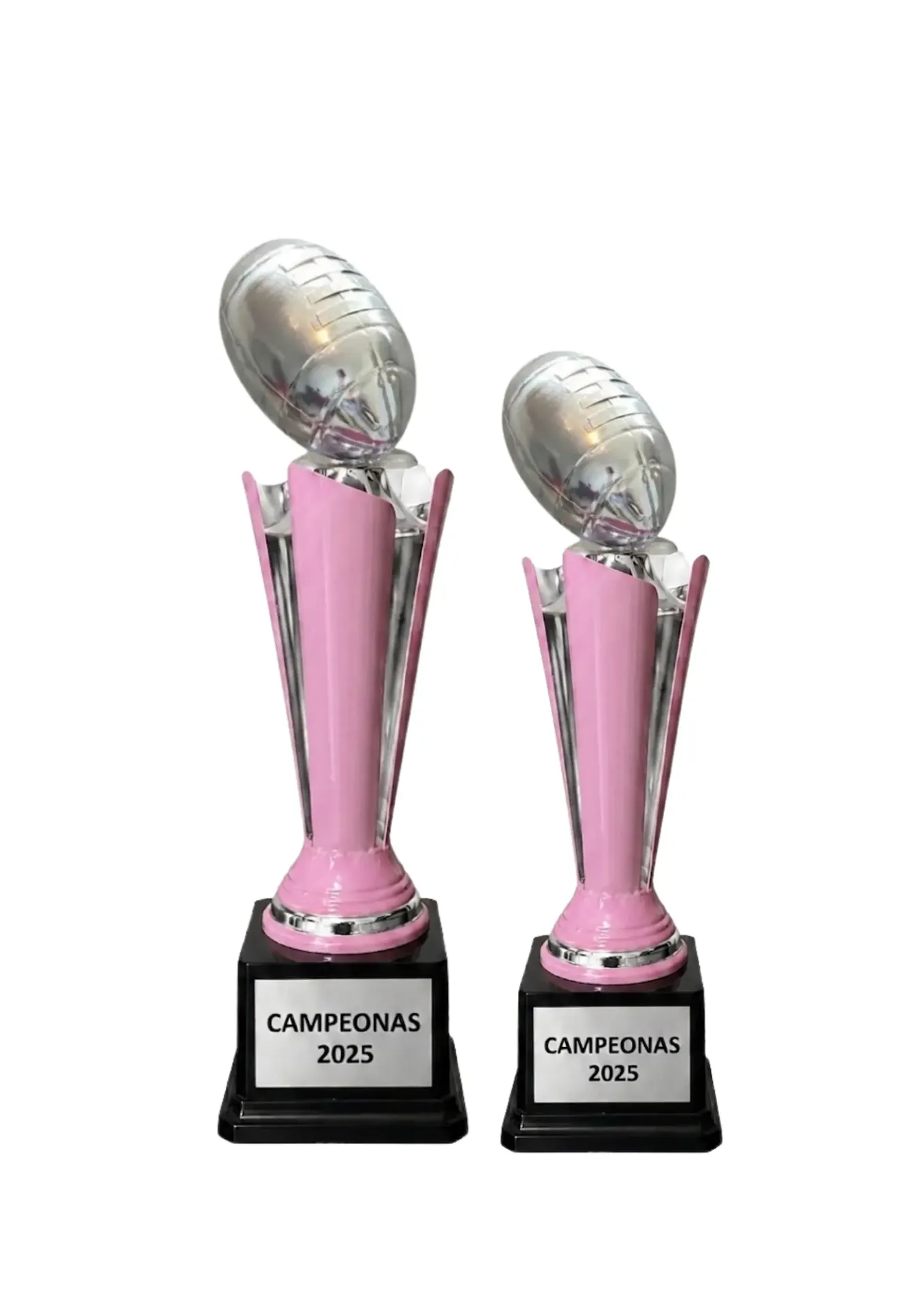 Antorcha Abierta Plata Con Rosa Futbol Americano Dupla