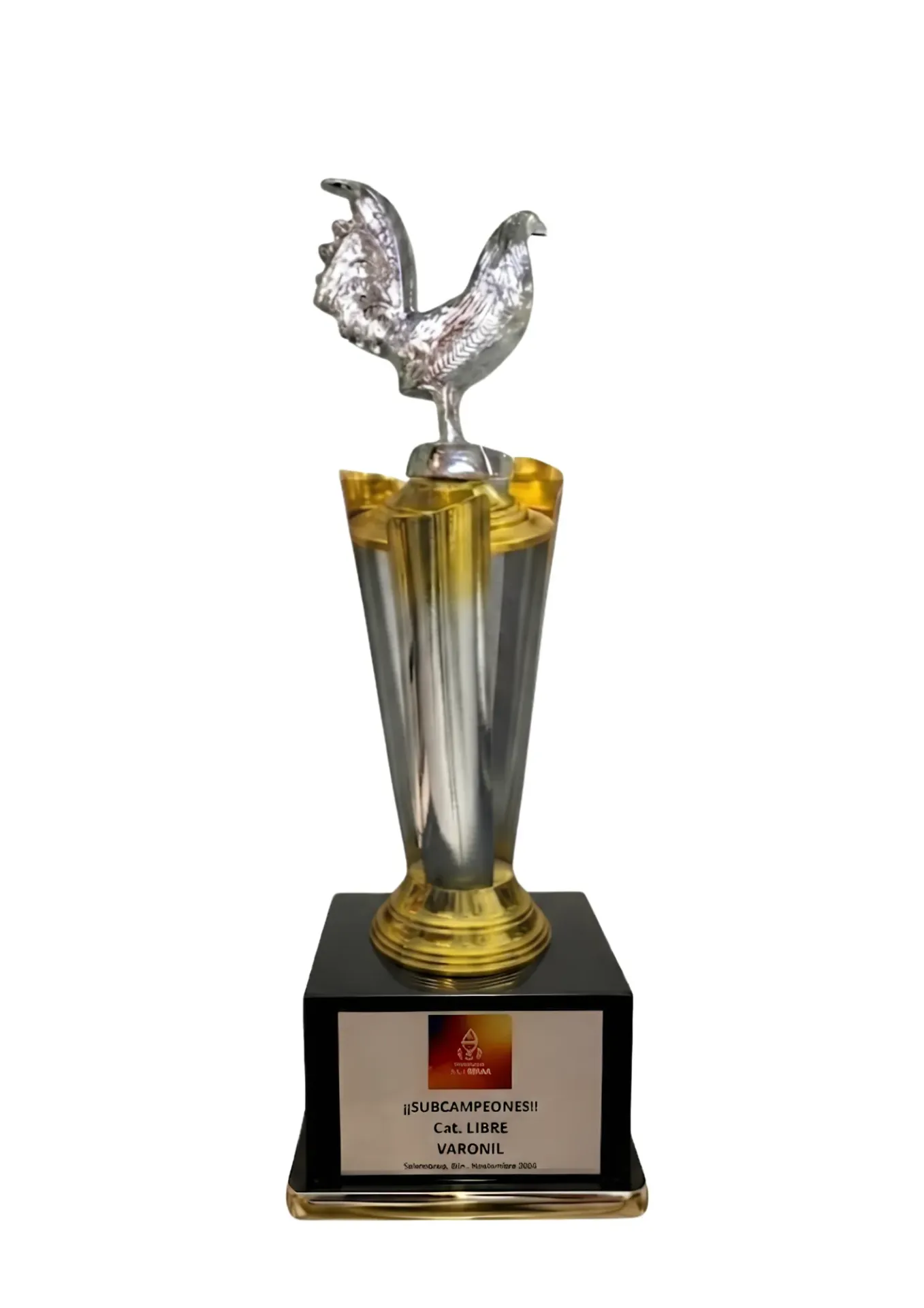 Antorcha Abierta Oro con Plata Gallo 65 cm