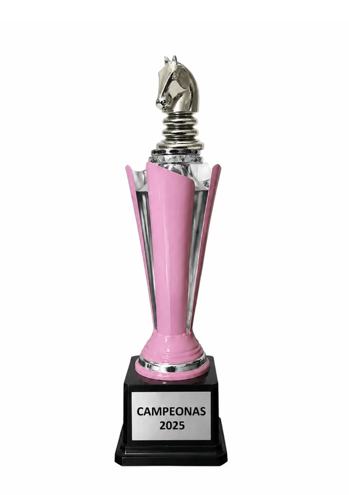 Antorcha Abierta Plata Con Rosa Ajedrez 65 cm