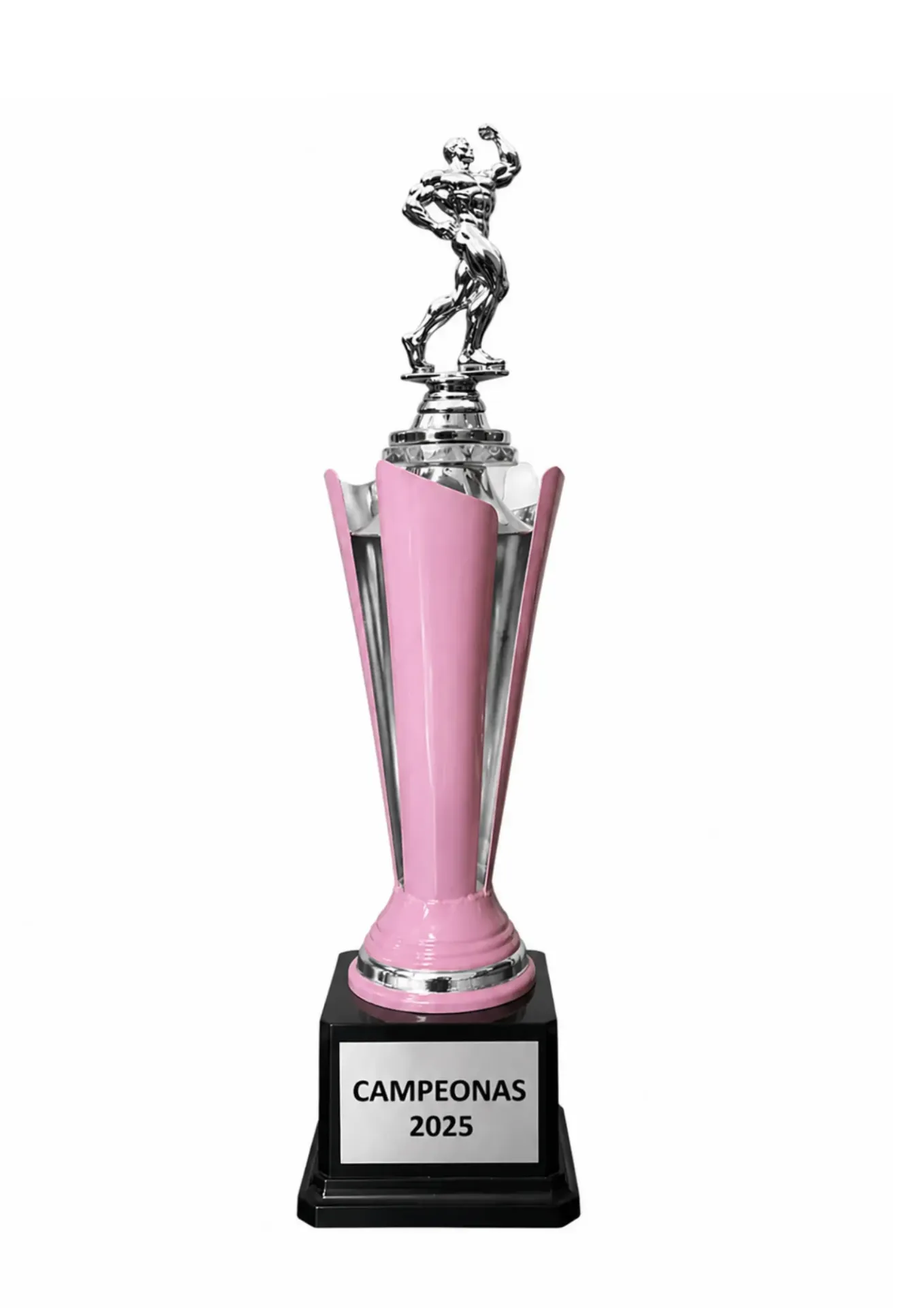 Antorcha Abierta Plata Con Rosa Pesas 75 cm