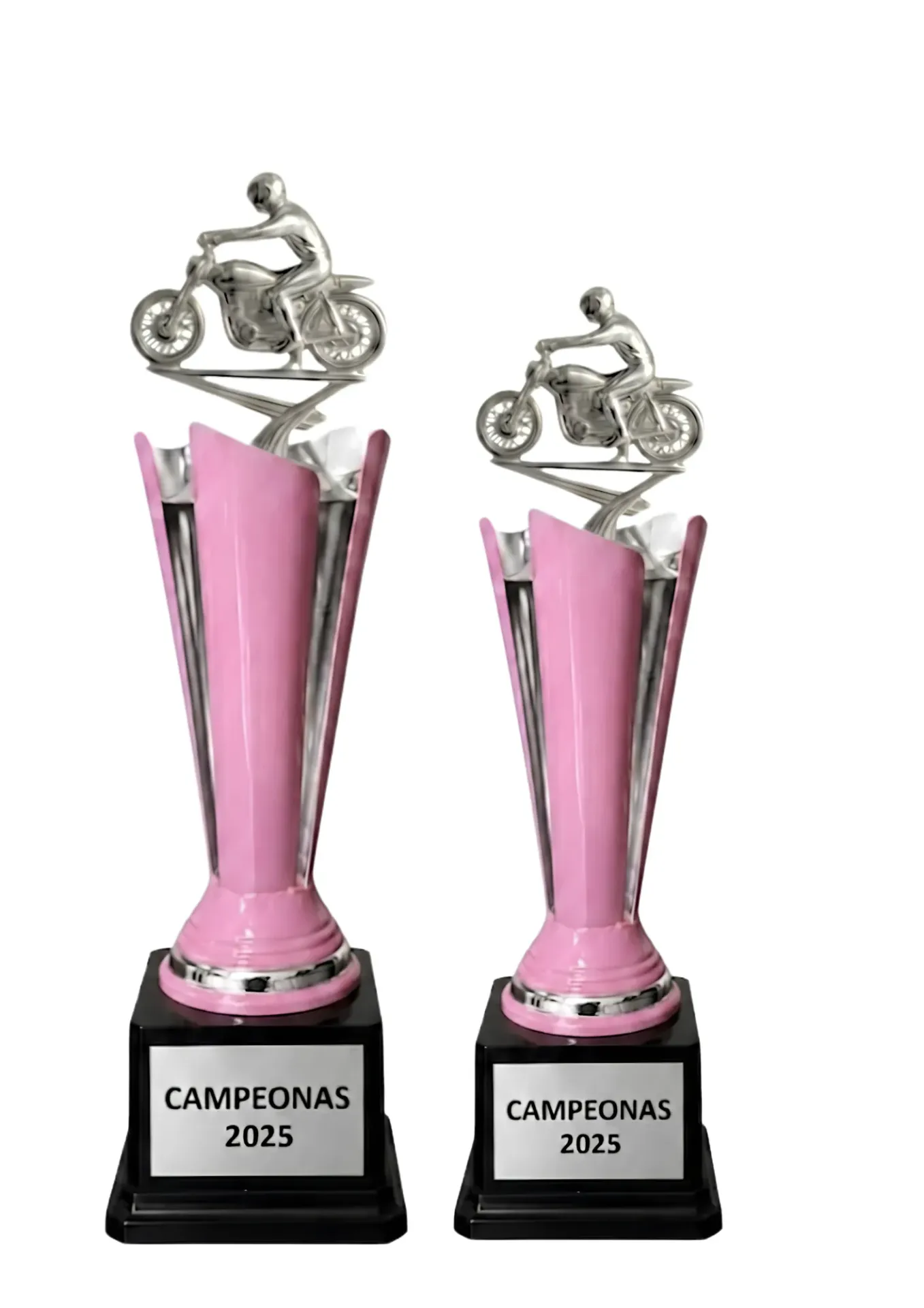 Antorcha Abierta Plata Con Rosa Motos Dupla