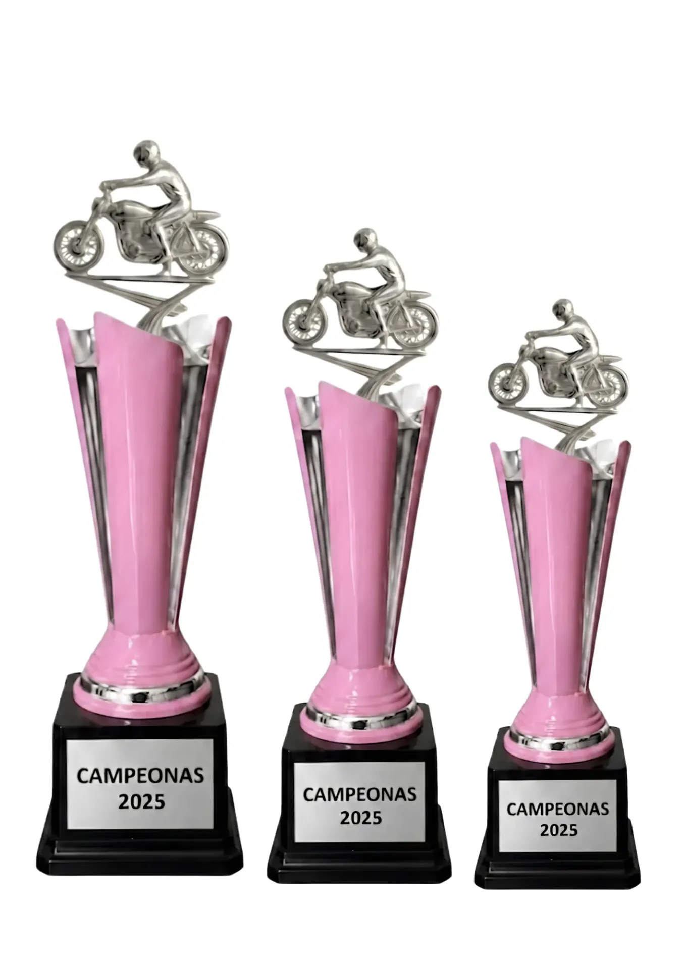 Tercia Antorcha Abierta Plata Con Rosa Motos