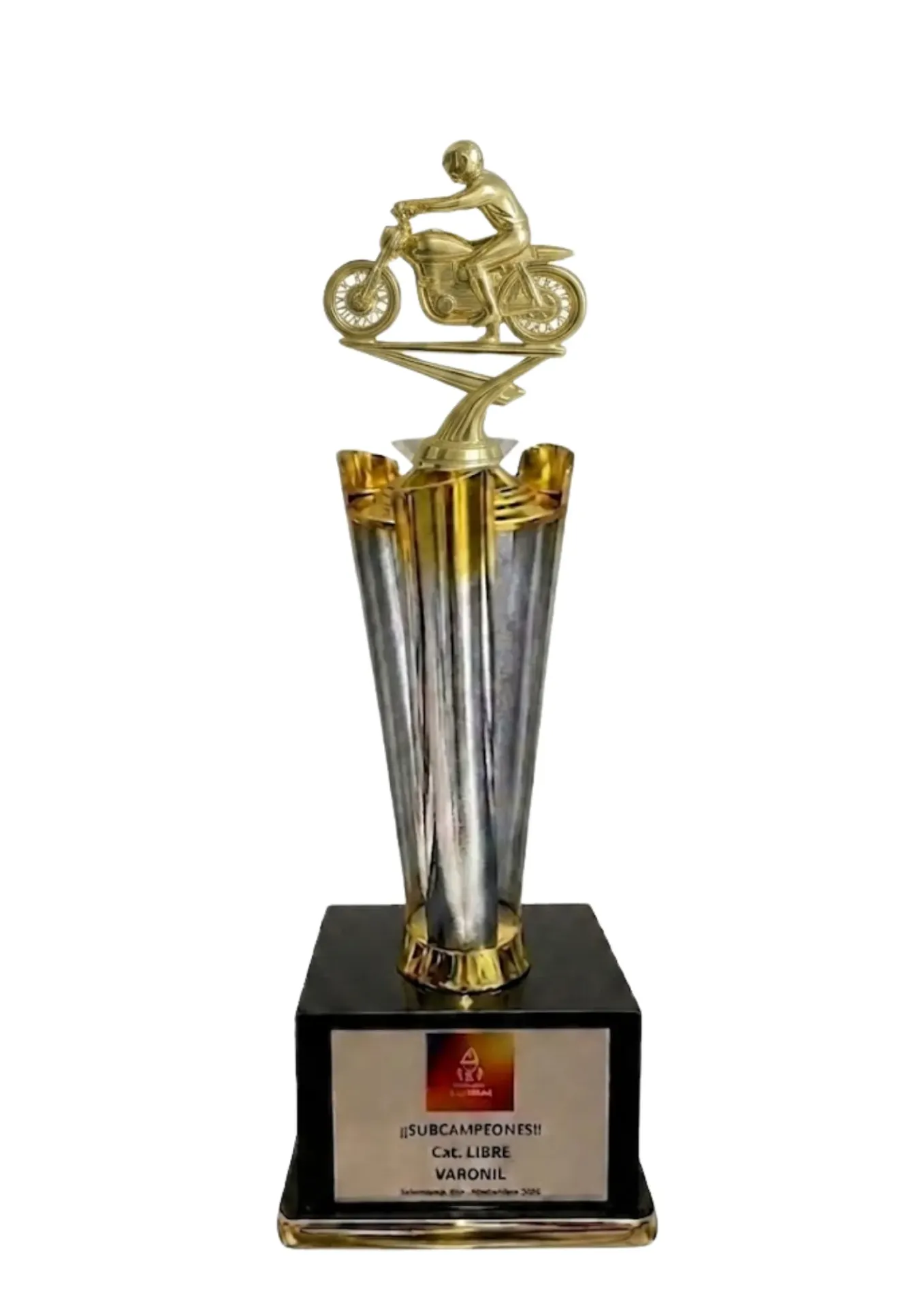 Antorcha Abierta Oro Con Plata Motos 55 cm