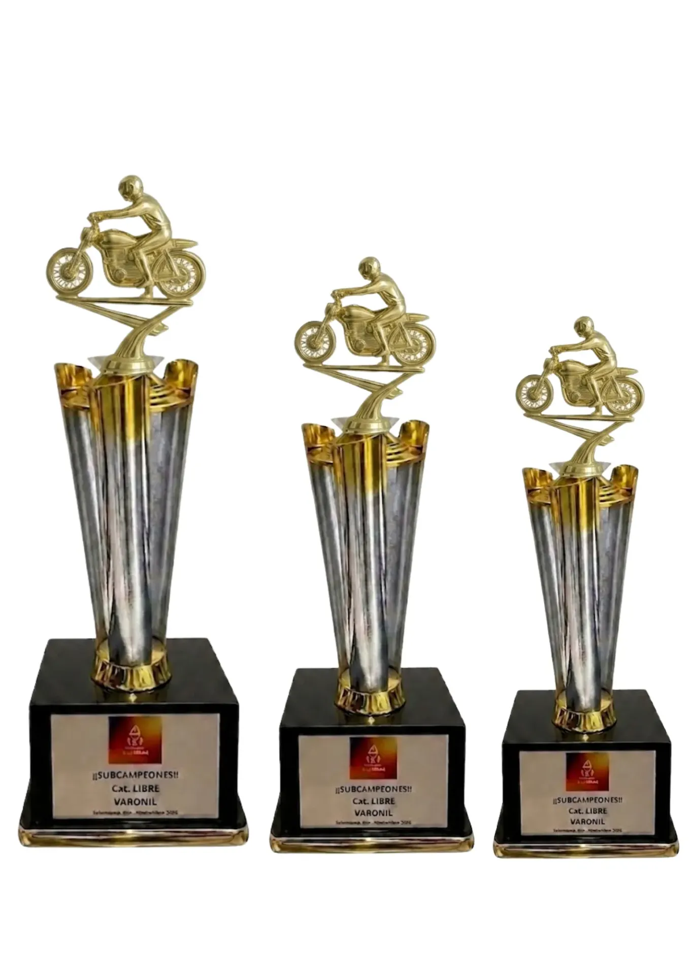 Tercia Antorcha Abierta Oro con Plata Motos