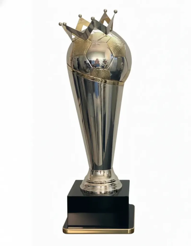 Antorcha cerrada con corona Plata 65 cm