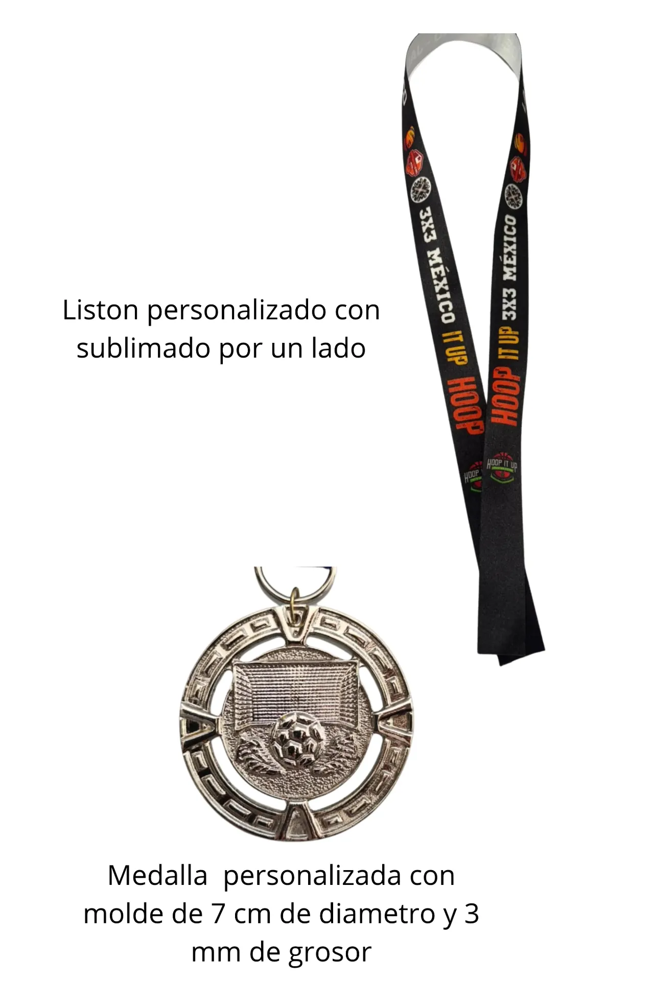 Medalla personalizada con molde y liston sublimado