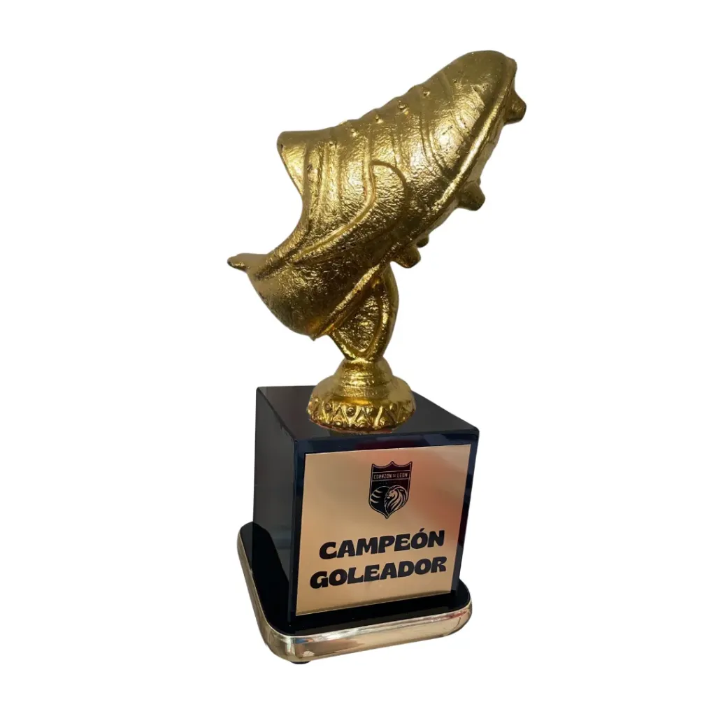 Goleador zapato Oro caja grande 35 cm