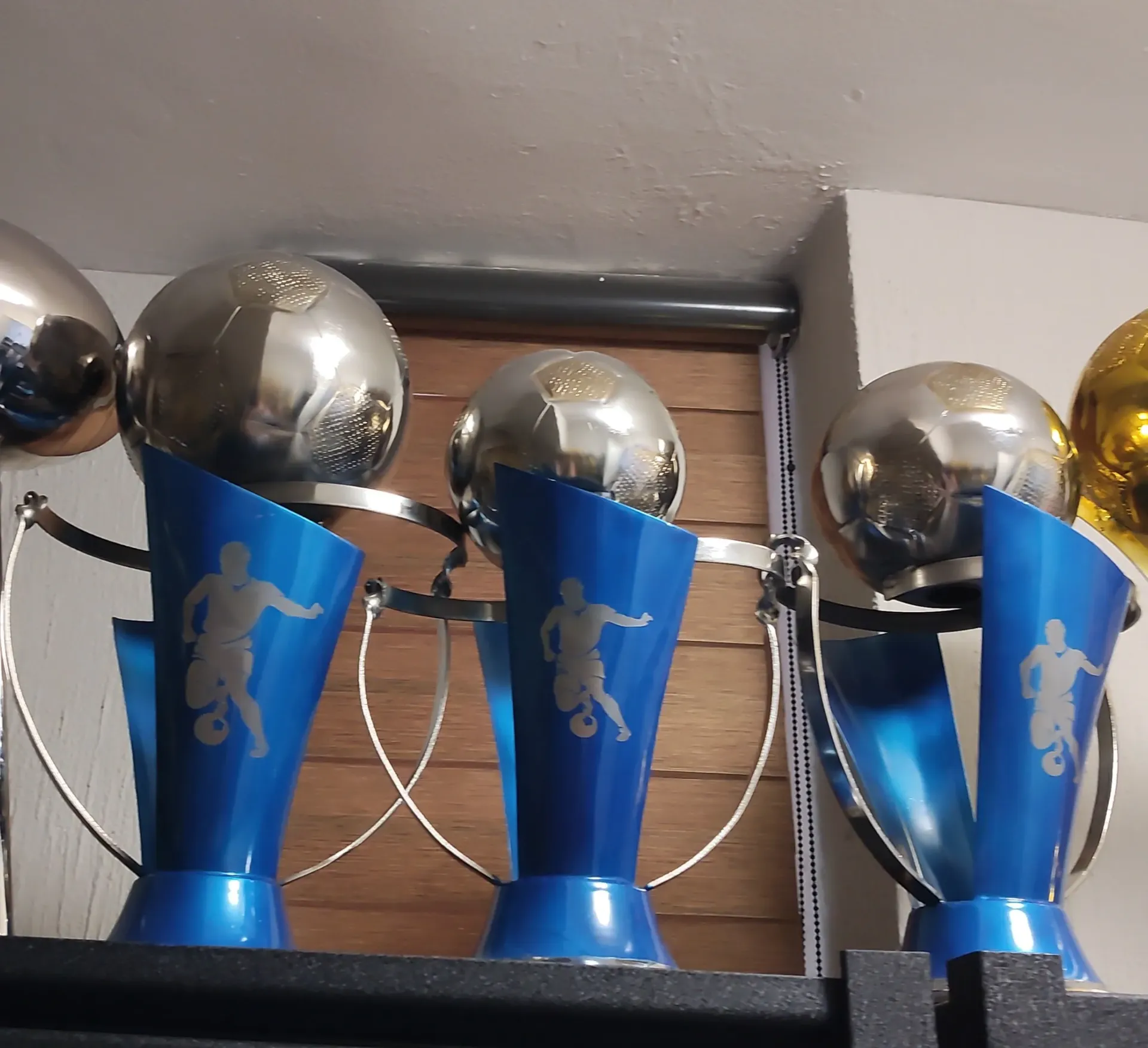 Tercia Antorcha Abierta Azul con Plata Futbol