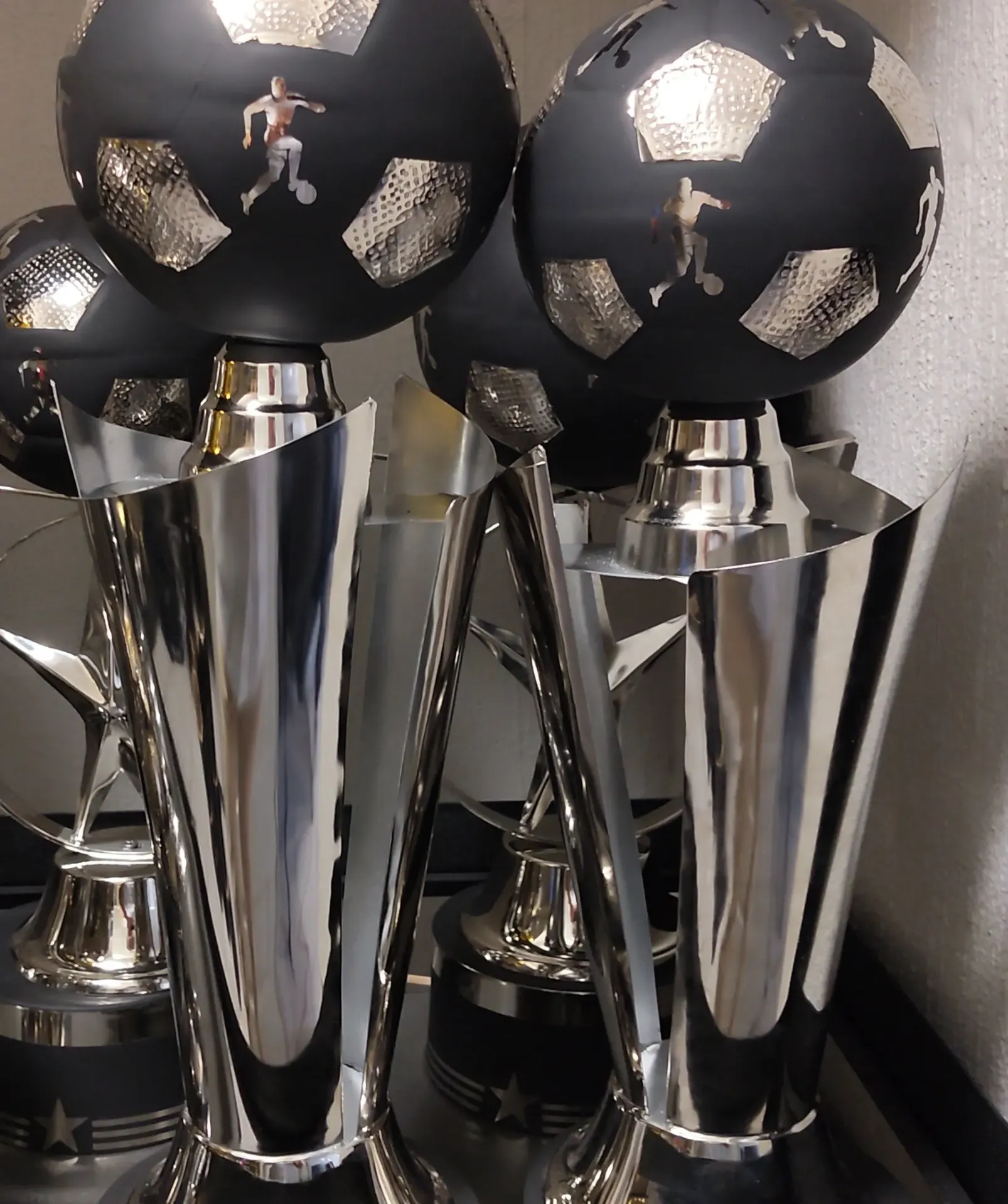 Dupla Antorcha Abierta Negro con Plata Futbol