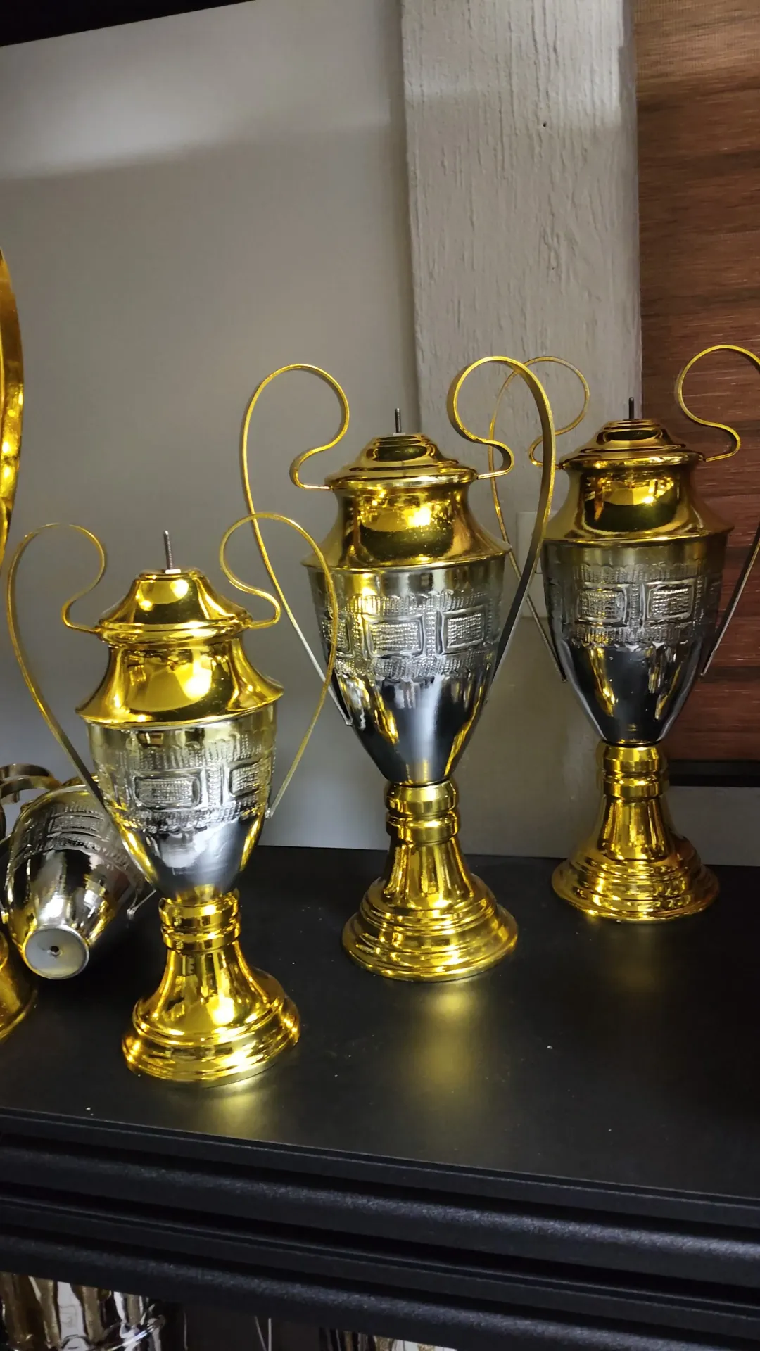 Tercia Copa Europea Grabada Oro Con Plata