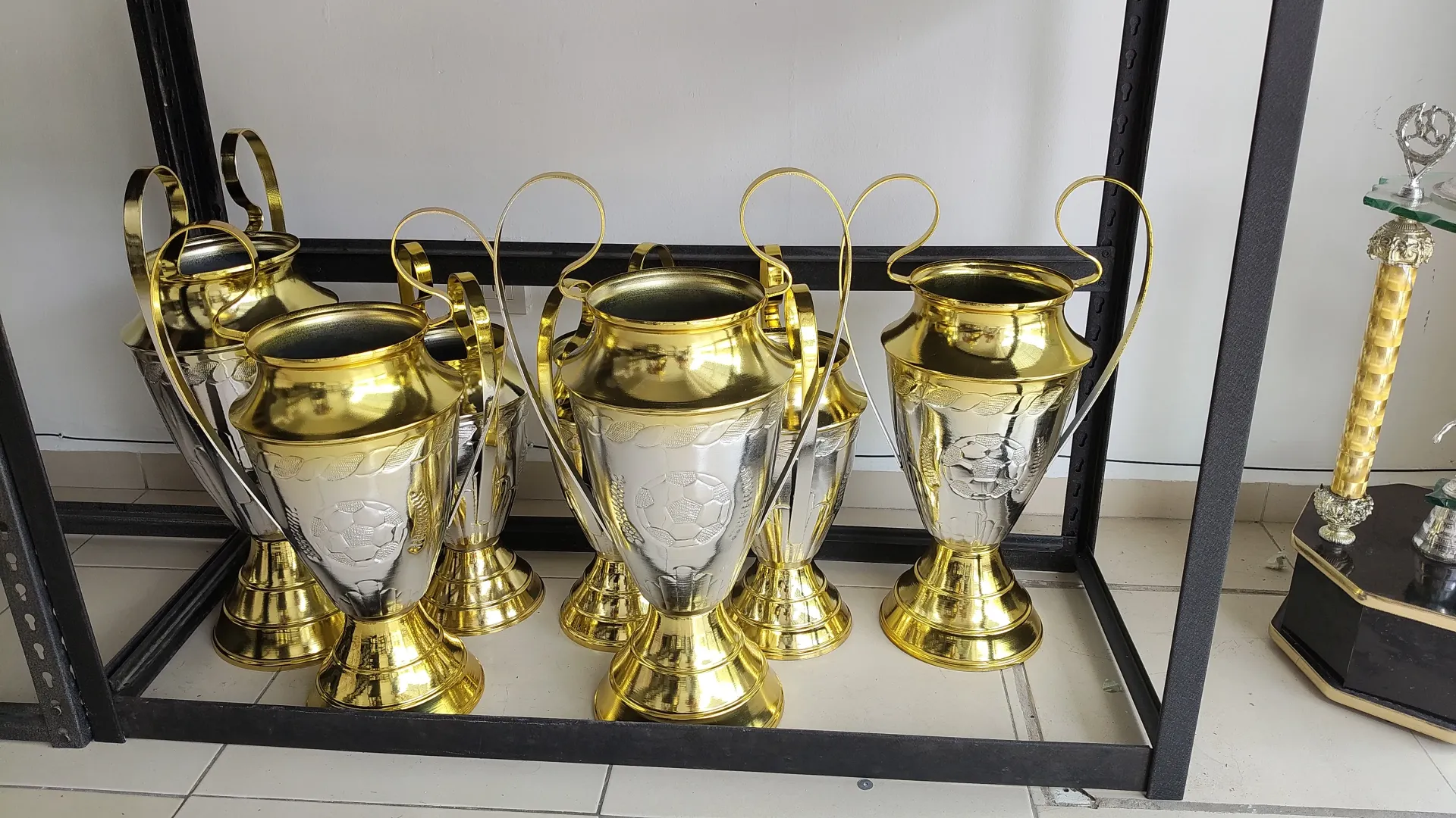 PAQUETE 7 COPAS CHAMPIONS ORO CON PLATA