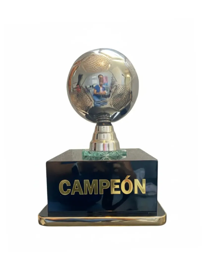Mejor Jugador balon con vidrio plata