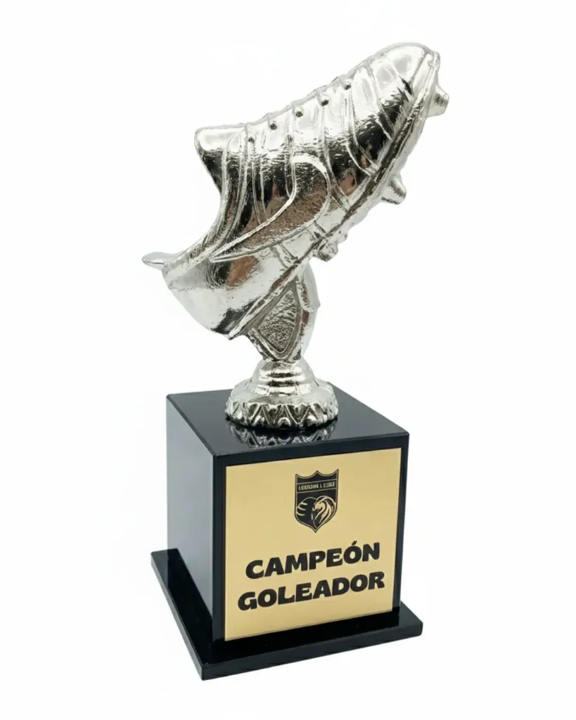 Goleador zapato Plata caja grande 35 cm
