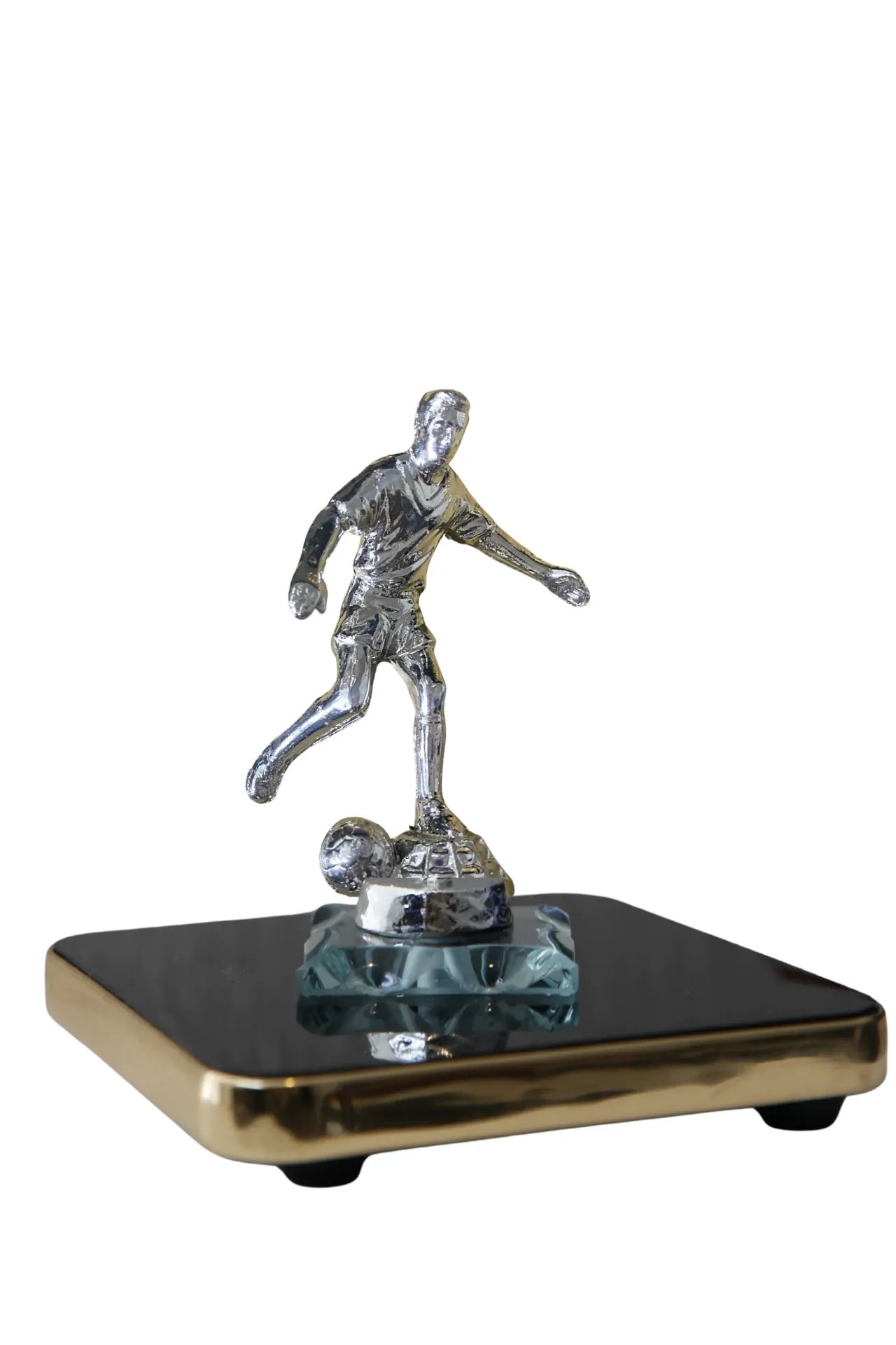 Base 20 cm Futbol figura 1 plata