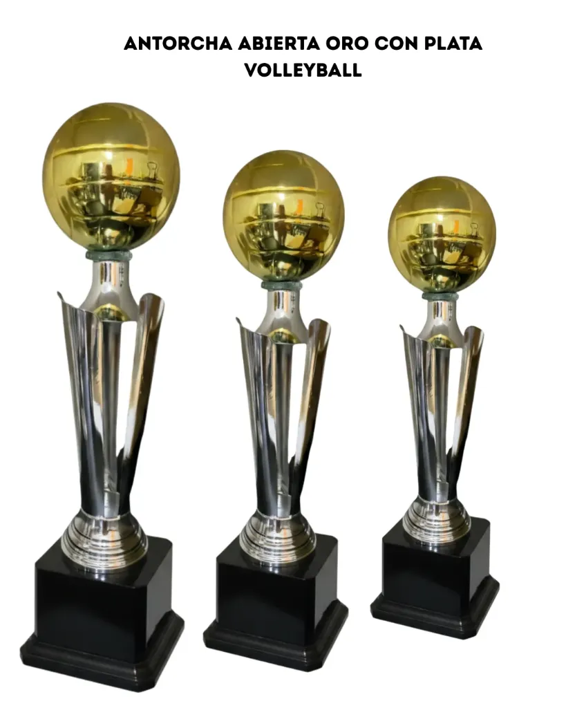 Tercia Antorcha Abierta Oro con Plata Voleybol