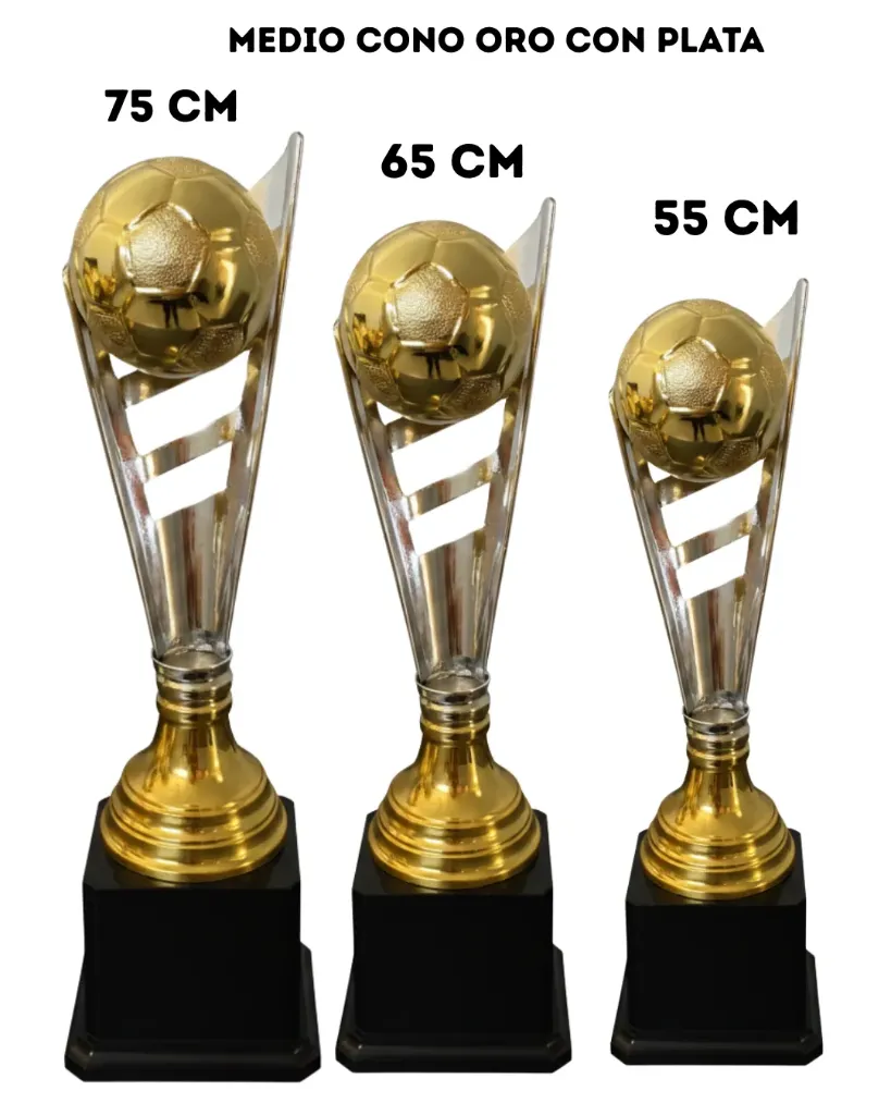 Tercia Medio Cono Oro con plata