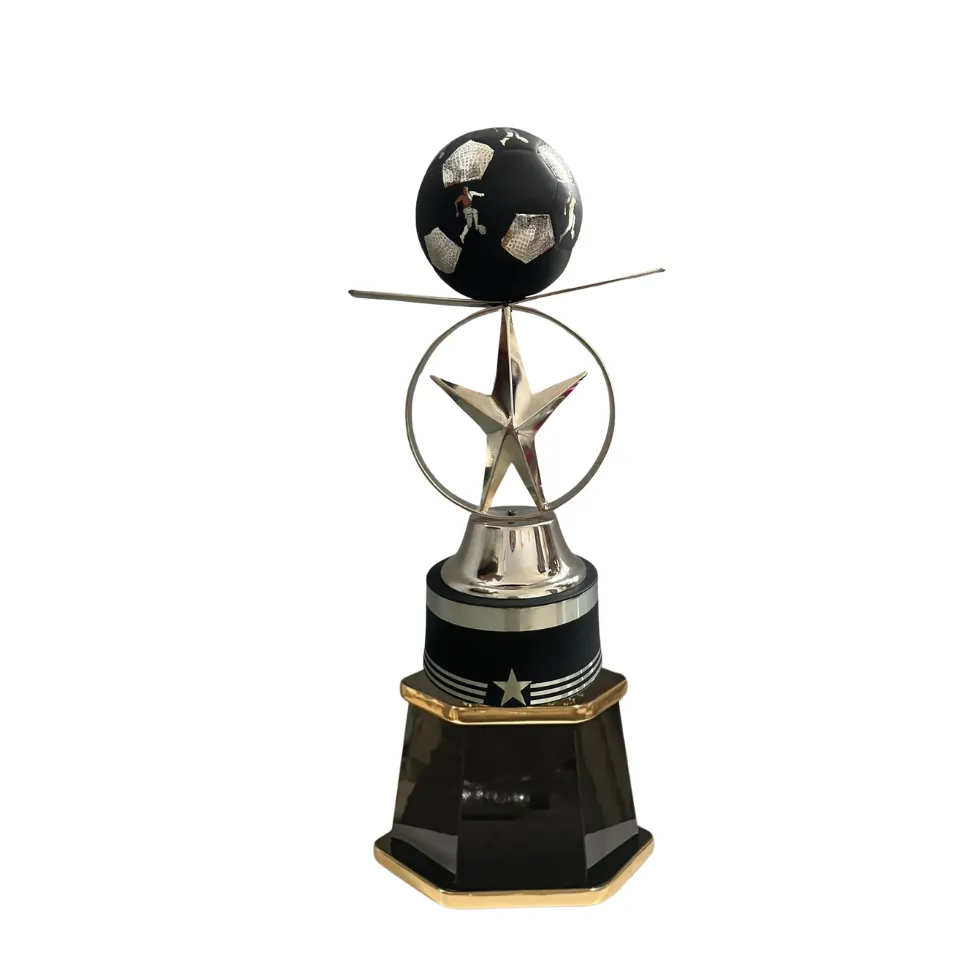 Estrella con circulo plata con negro 75 cm