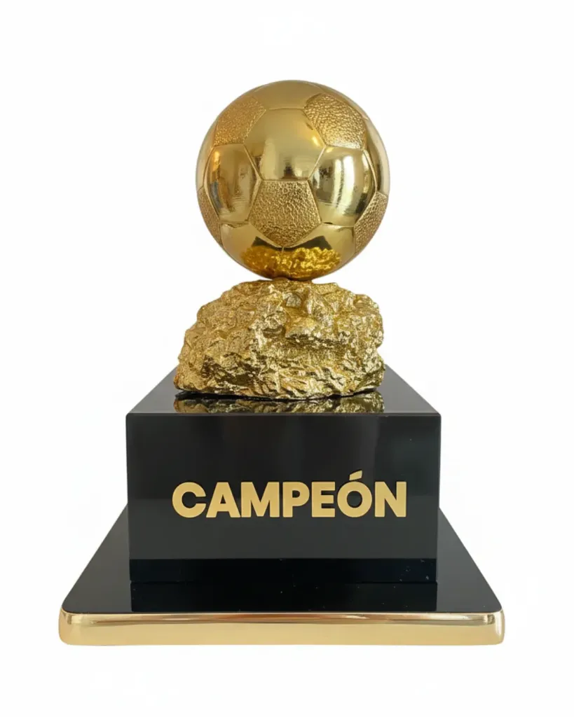 Mejor Jugador balon con piedra Oro chico