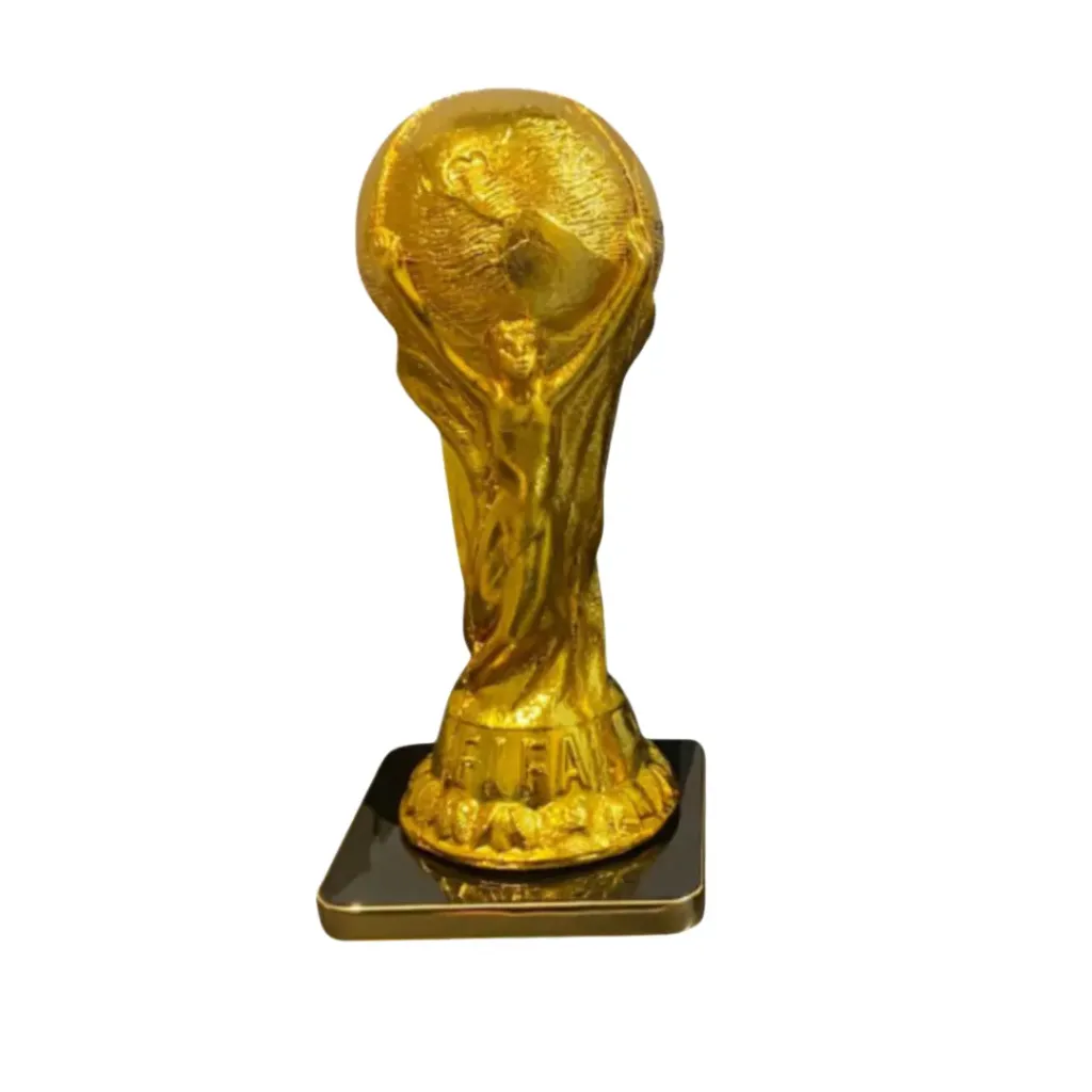 Copa del Mundo  ORO con BASE 35 cm