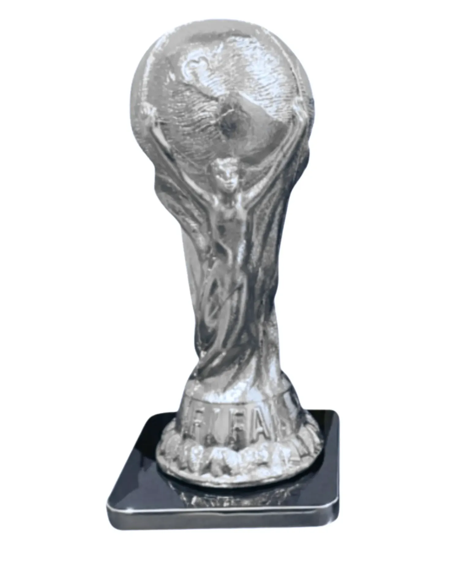 Copa del Mundo PLATA con BASE 30 cm