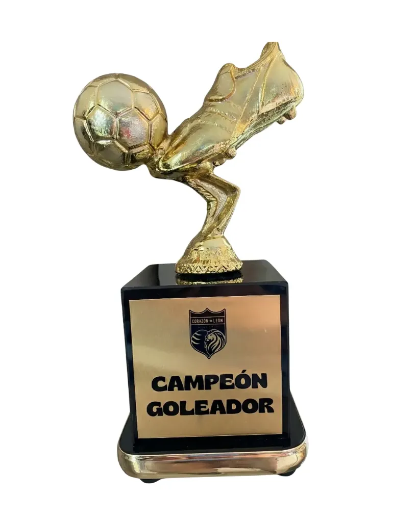 Goleador balon con zapato Oro caja grande 35 cm