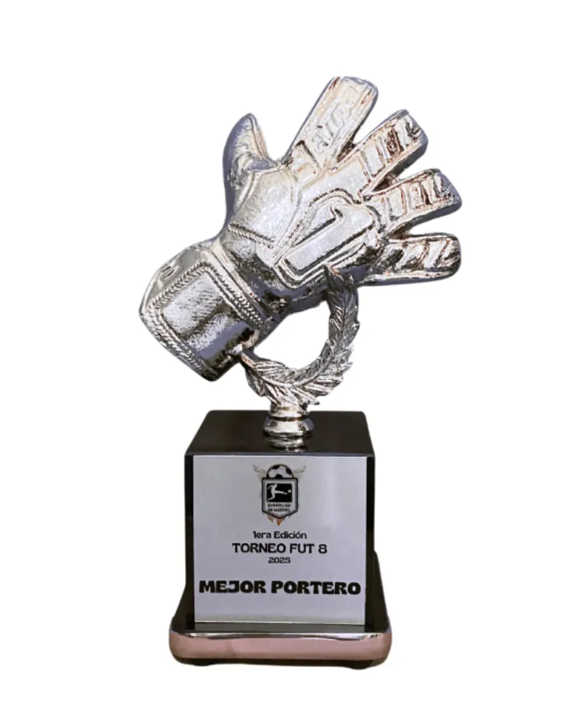 Guante portero plata caja grande 35 cm